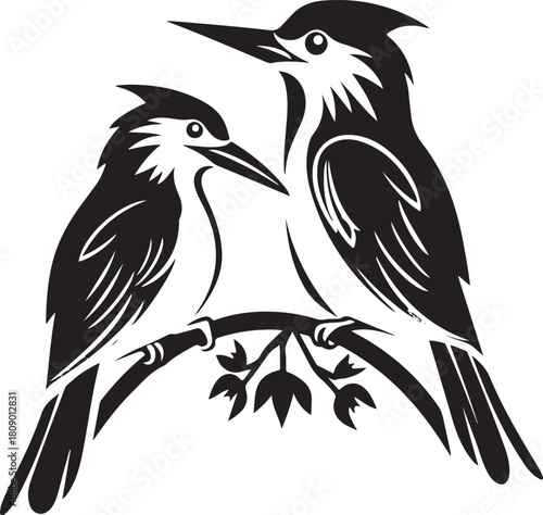 Vector illustration of a wild eagle bird of prey flying with wings spread, perfect for a logo or tattoo drawing