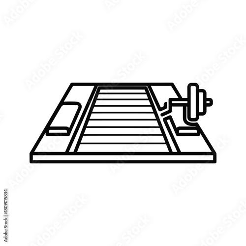 Weightlifting platform for strength training isolated on