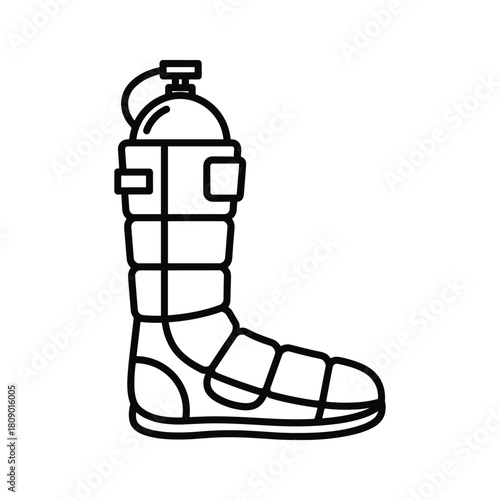 Hyperbaric oxygen therapy chamber isolated on, vector illustration