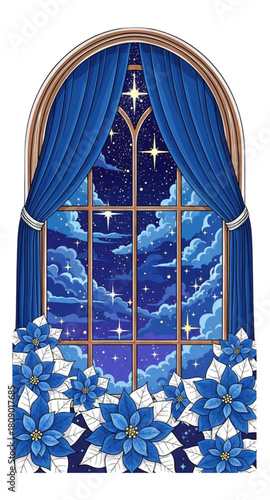 window with blue sky