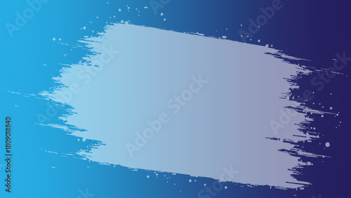 Abstract blue gradient background with a central grunge paint brush stroke for text.
