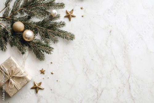 Minimal Christmas Flatlay Photo