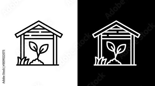 Green Business White Icon Set Design