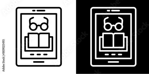 Mobile Analytics Icon Set White Style Collection