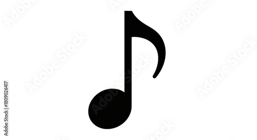 Music note illustration on white background for musical concepts