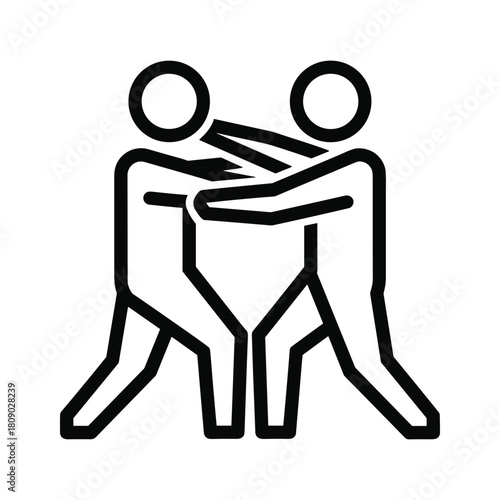 Line art icon showing various electronic device connection and control