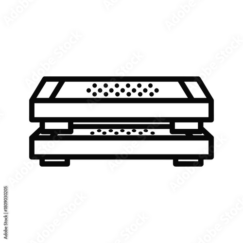 Step platform icon isolated on, fitness equipment for workout