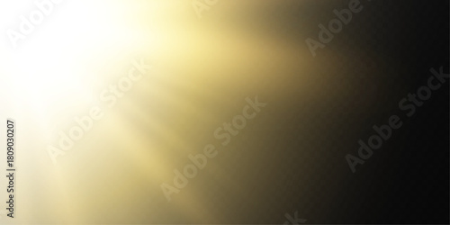 Transparent Sunlight Lens Flare Vector Effect.