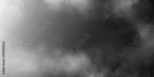 Isolated Dark Steam Cloud Transparent PNG.