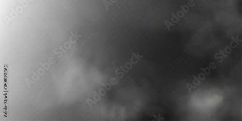 Foggy gray mist effect overlay for design in PNG format.