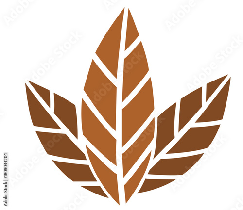 Corn leaf Vector illustration of an origami paper leaf symbol icon design element