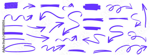 Hand-drawn arrow and underline accents with marker strokes and soft highlight marks. Sketchy brush details and bold arrow notes create dynamic underline and marker effects with highlight brush.