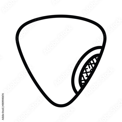 Guitar pick with grip isolated on for playing music instrument
