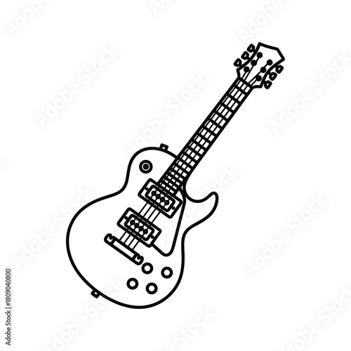 Electric guitar isolated on for playing music instrument