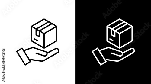 Product Services White Icon Set Design