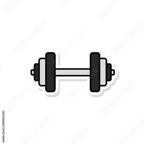 Dumbbell flat design icon