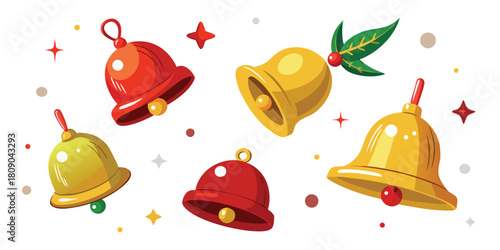 Christmas bells holiday festive celebration decoration ornament winter season joy xmas new year