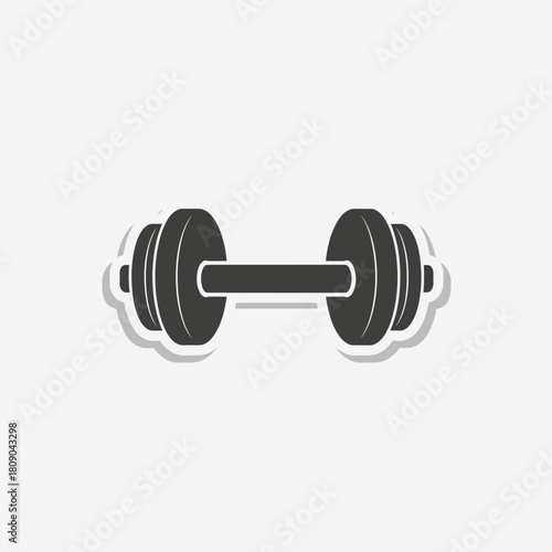 Flat design dumbbell icon