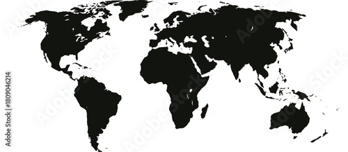 world map with state names vector illustration