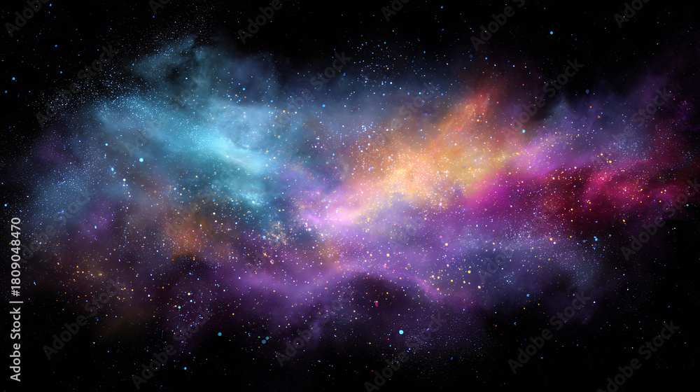 Obraz premium Vibrant Multicolor Cosmic Cloud