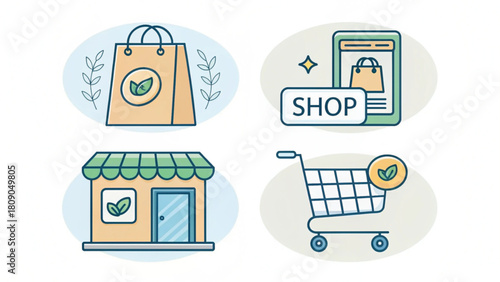 Shop local and support small business with eco-friendly shopping bags, online stores and shopping carts for a sustainable lifestyle choice today