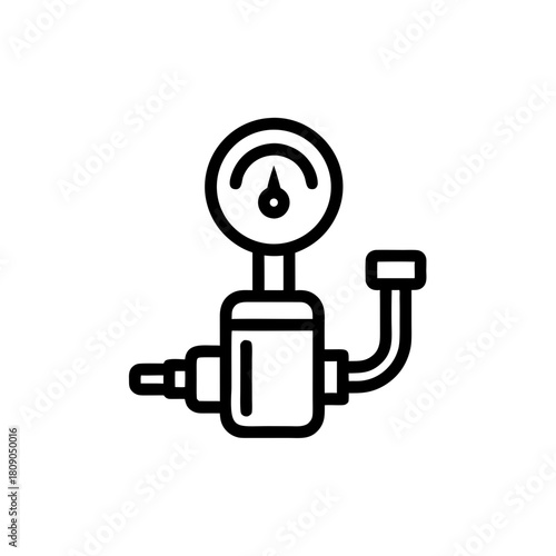 Compression tester for automotive diagnostics with pressure gauge  