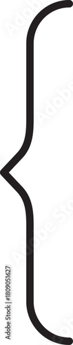 Curly Brackets Vector Illustration