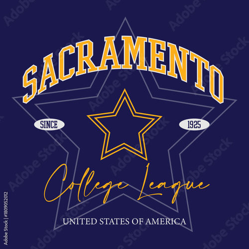 Retro typography university united states state vintage slogan print, 
highlighted grunge texture for graphic t-shirt or sweatshirt hoodie - Vector