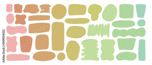 Abstract organic shapes in warm and cool color palette EPS icon