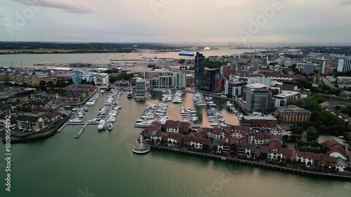 Pan Right Southampton Harbour UK