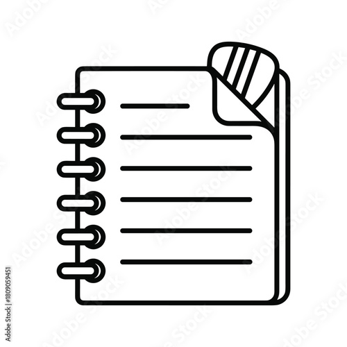 Notepad isolated on, a simple tool for writing and note taking