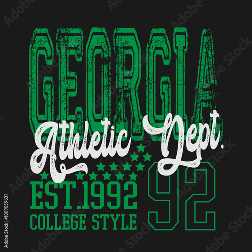 Retro typography university united states state vintage slogan print, 
highlighted grunge texture for graphic t-shirt or sweatshirt hoodie - Vector