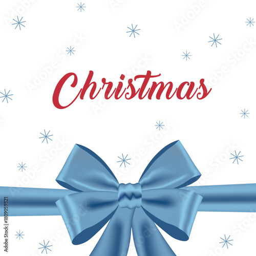 christmas greeting card with bow