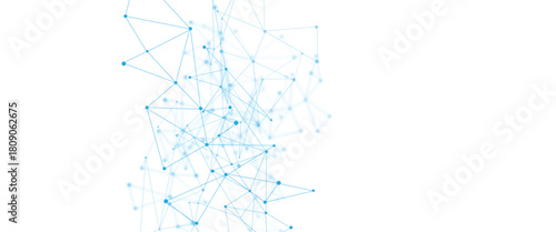 Technology dots lines connect network background. Global network technology concept.