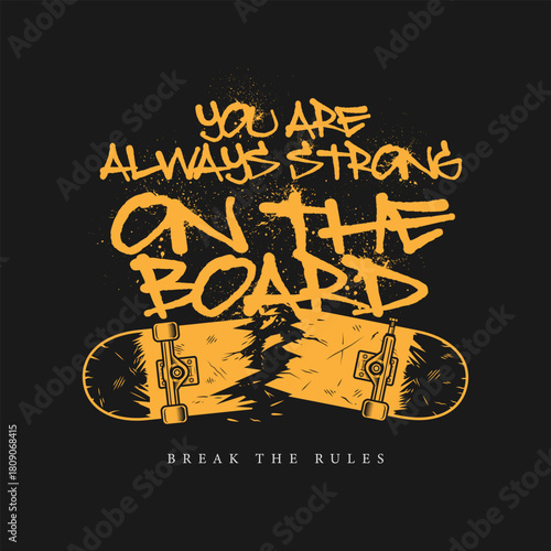 Urban typography graffiti skate slogan print for man - woman graphic tee t shirt - Vector