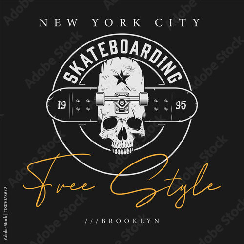 Urban typography graffiti skate slogan print for man - woman graphic tee t shirt - Vector