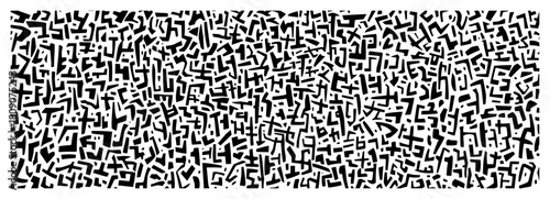 Abstract Black And White Geometric Noise Pattern Background With Chaotic Shapes