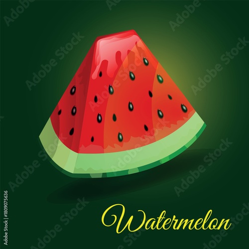 National Watermelon Day, Watermelon Day held on 03 August, editable template, National Watermelon Day stock illustration.
