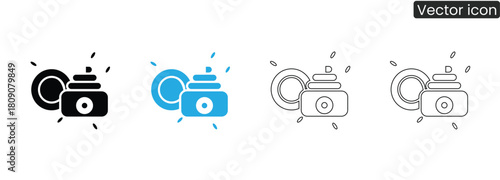 Playful baby toy set icon with pyramid and circle. Minimalist design evokes joy and innocence, perfect for children's products, content, and educational materials.