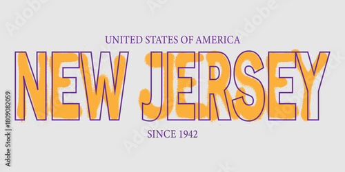 Retro typography university united states state vintage slogan print, 
highlighted grunge texture for graphic t-shirt or sweatshirt hoodie - Vector