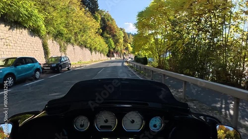 motorcycle  on the road