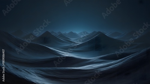 Fototapeta Naklejka Na Ścianę i Meble -  Dark Abstract Futuristic Wavy Background