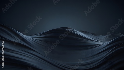 Fototapeta Naklejka Na Ścianę i Meble -  Dark Abstract Futuristic Wavy Background
