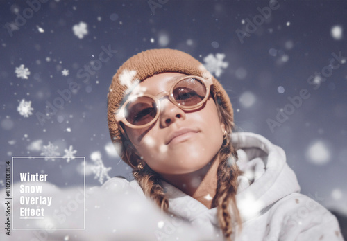 Winter Snow Overlay Photo Effect