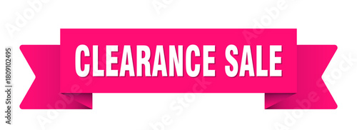 clearance sale ribbon isolated on transparent background. clearance sale ribbon