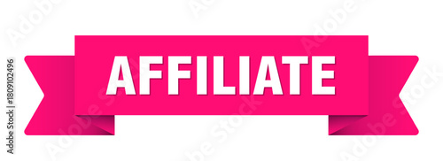 affiliate ribbon isolated on transparent background. affiliate ribbon