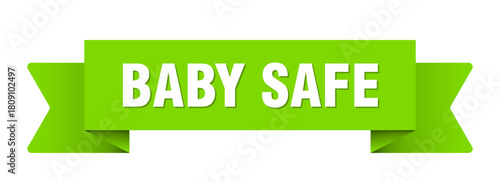 baby safe ribbon isolated on transparent background. baby safe ribbon