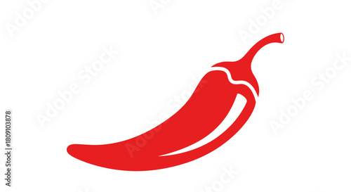 Spicy Red Hot Chili Pepper Vector Icon Illustration