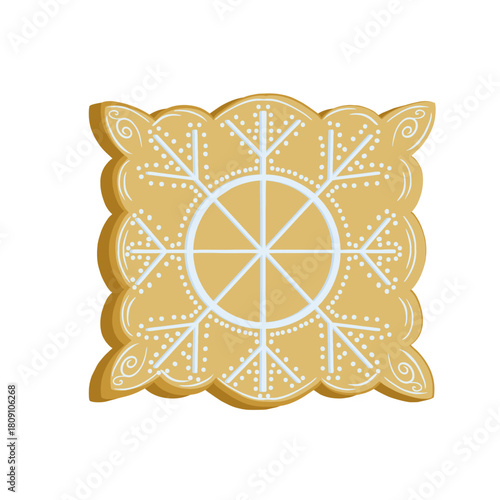 Festive Gingerbread Snowflake Cookies