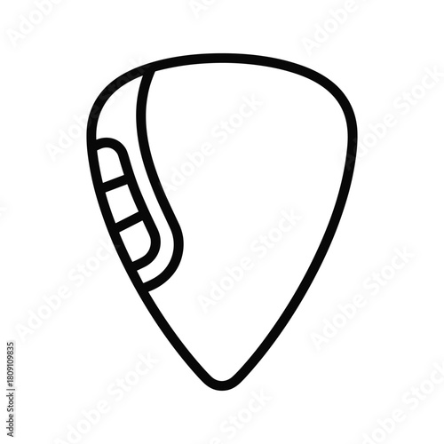 Line icon representing the first offer or initial bid location marked by a flag and a numbered pin on the ground